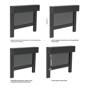 Suministro de fábrica Pantalla de pista ZIP personalizada y persianas enrollables a prueba de viento para exteriores motorizadas retráctiles para balcón y Patio - Product Image 5