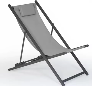 आधुनिक शैली एल्यूमीनियम फोल्डेबल समुद्र तट बाहरी रेक्लिनर सूर्य लाउंज कुर्सी समायोज्य ऊंचाई ऑक्सफोर्ड चंद्रमा कुर्सी समुद्र तट फर्नीचर ठोस - Product Image 1