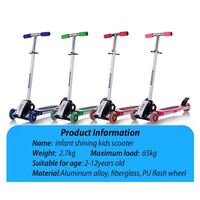 Trottinette pour enfants Istaride à 3 roues pliables avec cadre en acier et roues LED clignotantes, populaire auprès des enfants de plus de 10 ans