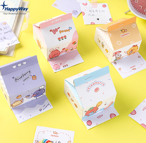 Creative Novelty Cute Milk Juice Beverage Box Design Stationary Sticky Notes