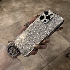 Funda de Teléfono Móvil de Lujo con Brillantina Plateada para <span class=keywords><strong>iPhone</strong></span> 17 Pro Max, Funda para <span class=keywords><strong>iPhone</strong></span> 11, <span class=keywords><strong>14</strong></span> Plus, 16 Pro - Product Image 6