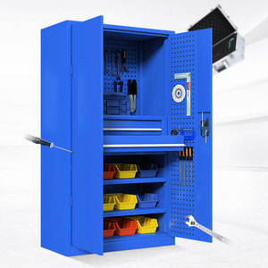 Lực lượng lao động tùy chỉnh lớn thép lưu trữ đồ nội thất trống làm việc băng ghế dự bị tự động nhà để xe 2 cửa cao công cụ Tủ nhiệm vụ nặng nề hội thảo - Product Image 3