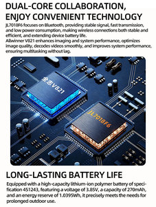 Lunettes Intelligentes IA Direct Usine : Traduction 139 Langues, Caméra 8MP, Commande Vocale, Enregistrement Mains Libres, Longue Autonomie <span class=keywords><strong>de</strong></span> Batterie - Product Image 3