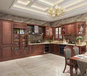 Muebles de Cocina y Restaurante de Madera Maciza de Roble Europeo Americano, Armarios Personalizados, Modernos, Ecológicos y Resistentes al Agua - Product Image 1