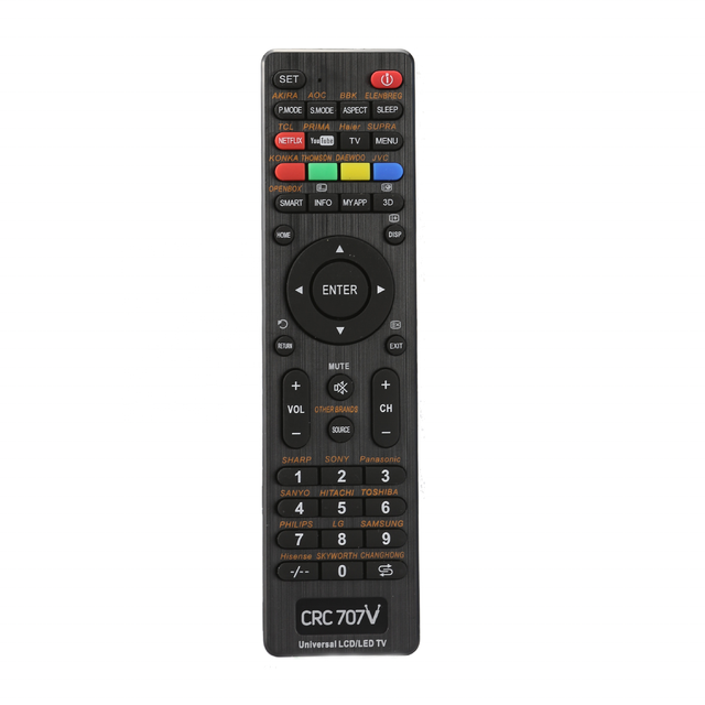 Hostrong Factory OEM ODM Universal Remote Control CRC707V Suitable for Most Brands TV Support Customization