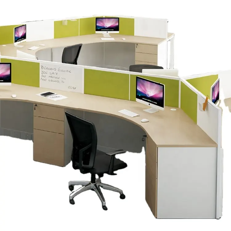 사무실 워크 스테이션 4 카운터 테이블 디자인 워크 스테이션 책상