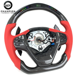 Volante de Cuero Rojo con Fibra de Carbono y Pantalla LED para <span class=keywords><strong>BMW</strong></span> F30 F31 F32 F33 F34 F36 <span class=keywords><strong>320D</strong></span> 325i 525Li, Accesorios para Auto - Product Image 2