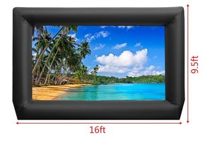 Pantalla de proyección de película inflable plegable de 16 pies para exteriores, portátil, película móvil - Product Image 4