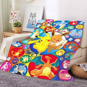 Manta de Felpa de Alta Calidad con Diseño de Pokémon para Niños, Manta de Franela Suave Personalizada para el Hogar, Sofá, Cama, Viajes - Product Image 3