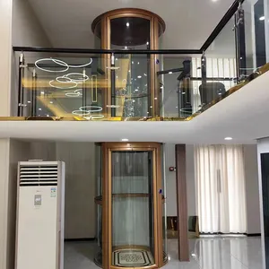 Modern Round Elevator Glass Panoramic Luxury Sightseeing Residential Hydraulic Passenger Elevator Elevators For Apartment