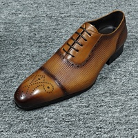 Chaussures en cuir véritable de haute qualité, tendance, pour le bureau, formelles, pour hommes, fabriquées à la main en Italie, chaussures habillées et chaussures Oxford pour hommes