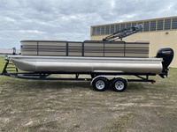 Bateau de luxe en aluminium de 7m 23 pieds, triton flottant, bateau de fête pour la famille, lac ponton, à vendre