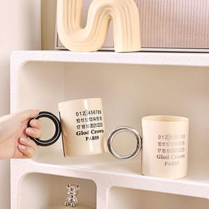 Tasse de brossage, tasse d'eau, tasse de brosse à dents épaisse de ménage, tasse en gros avec poignée - Product Image 5