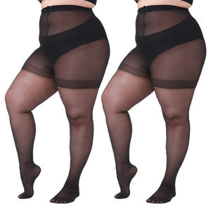 Collants européens américains grande taille 150kg <span class=keywords><strong>bas</strong></span> solides 30D une ligne entrejambe transfrontalier pour <span class=keywords><strong>Amazon</strong></span> grande taille <span class=keywords><strong>bas</strong></span> - Product Image 1
