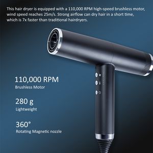 Parrucchiera professionale 110000rpm per la cura personale apparecchio di bellezza con caratteristica ionica Secador De Pelo - Product Image 4