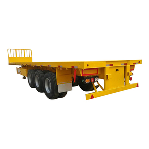 Good Quality 3 Axle 40ft Flat Bed Deck Semi Trailer Container <b>Flatbed</b> Semi-trailer 4x4 Flat Bed <b>Truck</b> Trailers for Vehicle - Product Image 1