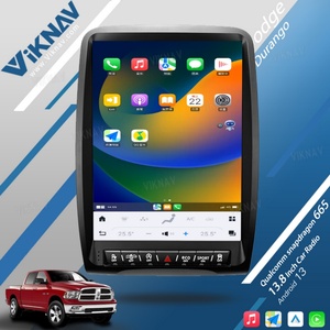 Autoradio pour Dodge Durango 2014 2015 2016 13,8 pouces, enregistreur de cassettes, navigation GPS, lecteur multimédia 128 Go, Android Auto vertical - Product Image 3