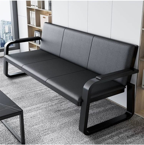<span class=keywords><strong>Sillas</strong></span> de <span class=keywords><strong>Espera</strong></span> para Salón de Belleza, Muebles con Estructura Metálica, Tres Asientos, <span class=keywords><strong>Sillas</strong></span> de <span class=keywords><strong>Espera</strong></span> de Cuero para Salón de Peluquería - Product Image 1