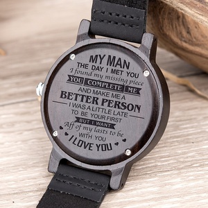 Montres de mode vintage 2026 pour hommes et femmes, bracelet en cuir avec étui en cuir de santal, personnalisez votre propre logo, cadran à aiguilles - Product Image 3