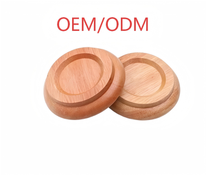 Solid Wood Piano Caster Cups Rubber Wood Piano Foot <b>Pads</b> Anti Slip Shock Absorbing Piano Floor Protector for Upright Piano OEM - Product Image 1