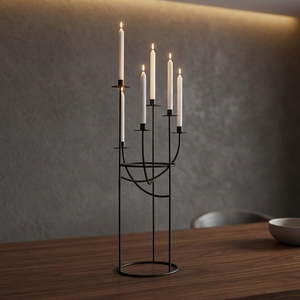 Elegante Portavelas de Hierro Ligero, Resistente al Calor, Duradero, Ecológico, Pieza de Decoración Elegante para el Hogar, Mesa de Comedor, Repisa - Product Image 6