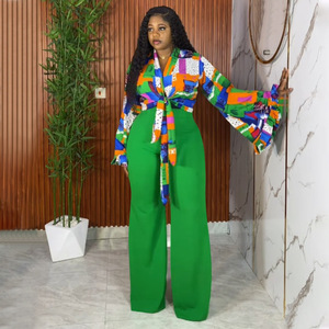 American Wide Leg Pants <strong>Set</strong> Casual 2 Piece <strong>Lounge</strong> <strong>Set</strong> Women <strong>Plus</strong> <strong>Size</strong> 2 Piece Pants <strong>Set</strong> - Product Image 3