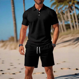 Set Personalizzato di Polo a Maniche Corte e Pantaloncini in Misto Cotone per <span class=keywords><strong>Uomo</strong></span>, Vestibilità Comoda, Nuovo, Multifunzionale, Alla Moda e Popolare - Product Image 3