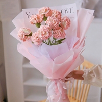 Grosir bunga rajutan rajutan buatan tangan buket benang wol Lily untuk hadiah Hari Ibu Hari Guru