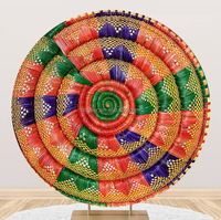 Tapis de panier coloré africain à motif Moseb éthiopien traditionnel personnalisé en 3D, vente en gros, tapis de café Habesha pour la décoration de mariage