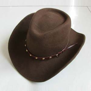 Sombreros casuales para hombre y mujer, para fiestas al aire libre, iglesia, equitación, estilo caballero, de ala ancha, gorra de lana, sombrero de vaquero, fedora para hombre - Product Image 1