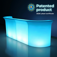Barre lumineuse LED portable IP65 moderne pour comptoir, idéale pour bar à domicile, salle de sport, café, restaurant, boîte de nuit, événements, location de mobilier