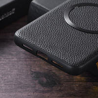 Étui de téléphone magnétique en cuir PU motif litchi motif CD métallique pour Google Pixel 9 PRO XL 8A 7 6 PRO Étui de téléphone de luxe