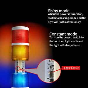 Torre de Señalización LED Multicapa Giratoria Impermeable con Sirena y Luz de Advertencia para Máquina CNC, 180 Grados, OEM, Venta al por Mayor - Product Image 6