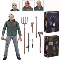 Figura de Acción de Jason, Edición Deluxe 3D, Personalizada, de PVC, Clásica de Terror, Recrea la Figura de NECA del Viernes Negro