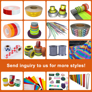 Pita Reflektif Jahit Kairen Custom Design Lebar 20mm 25mm untuk Tas, Warna-warni Spandex/Polyester, Sablon Pelangi, untuk Kalung Anjing - Product Image 6