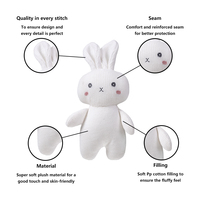 En gros Tricoté Mignon Bébé Confort Poupée Lapin Crochet Animaux Jouets À La Main Amigurumi Lapin En Peluche Jouets