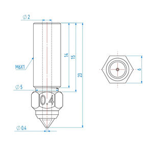 Boquilla chapada en latón/cobre/acero duro para Creality Ender 3 V3 KE/K1/K1 MAX/<span class=keywords><strong>Sovol</strong></span> <span class=keywords><strong>SV06</strong></span> Plus/SV07 piezas de actualización de impresora 3D - Product Image 6