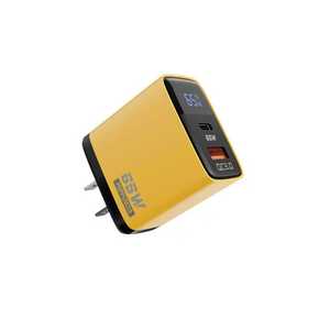 Cargador <span class=keywords><strong>de</strong></span> Nitruro <span class=keywords><strong>de</strong></span> Galio <span class=keywords><strong>de</strong></span> 65W con Pantalla Digital Inteligente, Múltiples Puertos A+C, Carga Rápida para Estándares <span class=keywords><strong>de</strong></span> la UE, EE. UU. e India - Product Image 1