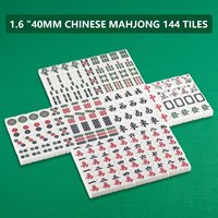 Ensemble de tuiles de Mahjong mélangeant automatique bleu vert à faible quantité minimale de commande 40mm tuiles de Mahjong magnétiques chinoises américaines