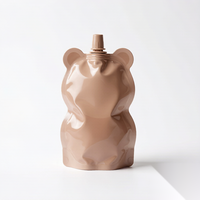 Pochette à bec verseur refermable de 100 ml de qualité alimentaire avec support vertical pour l'emballage de boissons liquides, imprimée en héliogravure, en matériau PET/PE