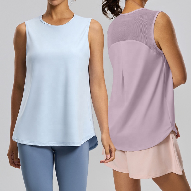 YY Womens Workout Tank Tops Lightweight Quick Dry Running Tennis Yoga Sleeveless Big Size XXL Shirts Summer Cool Loose Fit Tops