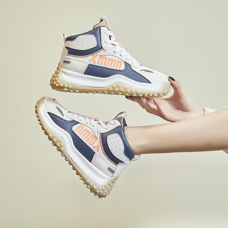 Новинка Осень-зима 2021, женские модные кроссовки с высоким вырезом, массивные кроссовки