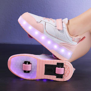 Chaussures à roulettes lumineuses pour enfants avec roues en EVA pour activités de plein air - Product Image 4