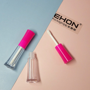 <b>Mini</b> 3.7ml Unique Pink Cap Transparent <b>Bottle</b> Streamline Empty Lip Gloss Tube Container Thick Wall Lipgloss Packaging <b>Bottle</b> - Product Image 3