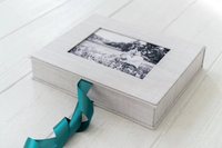 Wholesale Custom Logo Premium Fabric Covered 8X10 Wedding Baby Photography USB Gift Box Fabric Keepsake Proof Box