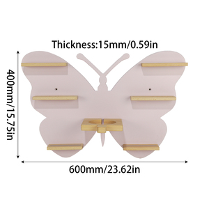 Personalizado montado en la pared lindo Rosa magnético mariposa de madera Tonie figuras Tonie caja estante de pared - Product Image 6