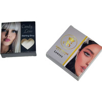 Vente en gros de lentilles de contact couleurs fenêtre d'amour transparente design propre logo lentilles de contact transparentes étuis à lentilles de contact