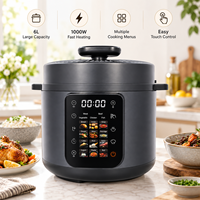 ODM 6L 1000W 15-in-1 Multi Cooker Layar Digital Peralatan Dapur Rumah Tangga Smart Electric Pressure Cooker