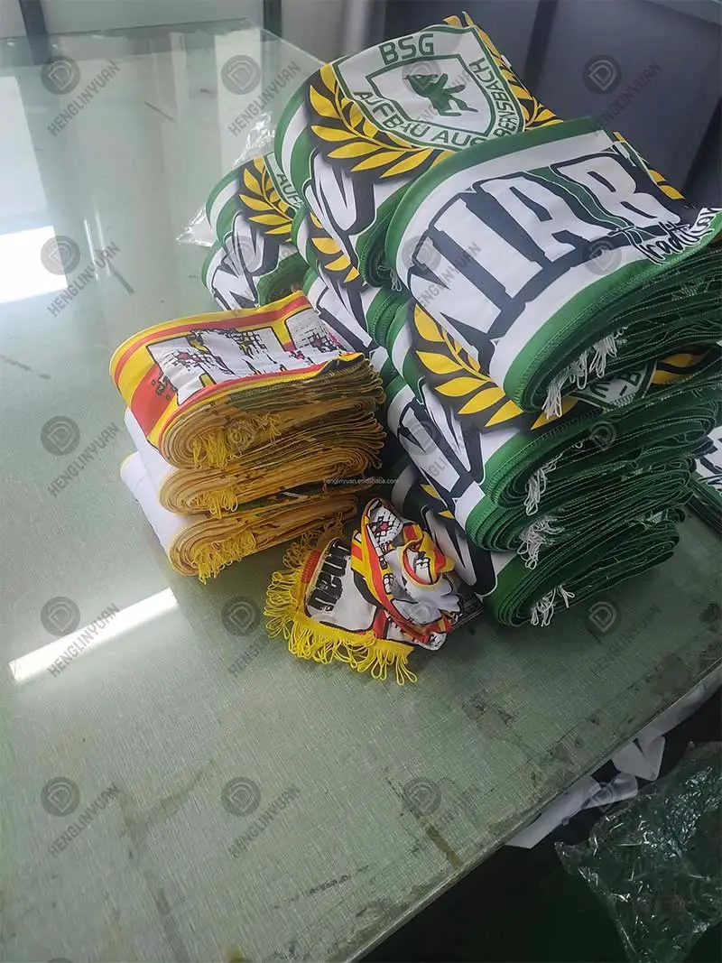 Factory Custom Any Printing All Countries Flag Scarf Fans Scarf Football Sport Games Fans Scarves