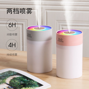 Mini humidificador de escritorio para dormitorio, uso doméstico, funcionamiento silencioso, tamaño pequeño con alimentación USB y luz colorida - Product Image 1
